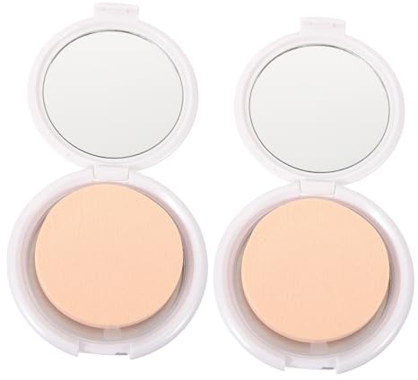 VINTORKY 2 Stück-pack Leere Cushion Foundation Etuis Mit Schwamm Kompakte Make up Behälter Tragbar Mit Spiegel Reise Make up Kasten Für Lose Puder Und Creme Compact