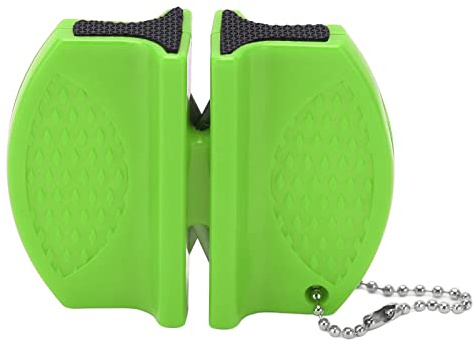 Culnflun Portable Mini Knife Saigener, aiguillon de couteau à poche double face multifonctionnel, poignée antidérapante Utilisation extérieure (Green)