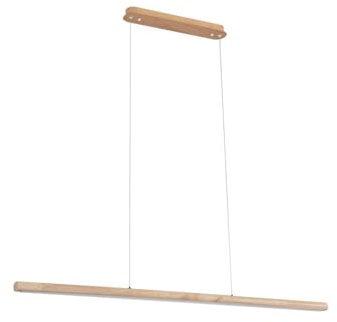 Lucande Bombillas LED lámpara colgante en madera, luminaria suspendida | lineal, moderno, 3000 k blanco cálido, de madera para comedor, sala de estar, salón, cocina