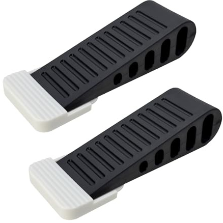 Robuster Türstopper Keil für den Boden aus Gummi, Rutschfest und Langlebig, Geeignet für Alle Oberflächen, Inklusive Klebehalter, Ideal für Haushalt und Büro - 1 Stück 2pc