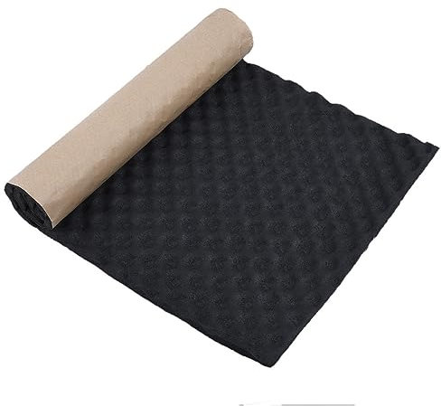 Isolant Phonique Voiture,Isolation Phonique Voitur Tapis d'isolation Acoustique Auto-adhésif en Mousse de Coton Haute densité for Capot de Voiture(50x500cm)