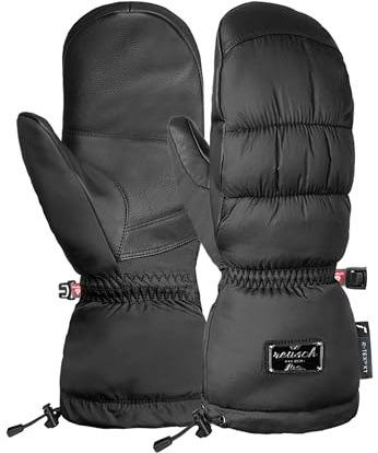 Reusch Ski-Fäustlinge für Damen | extra warm, wasserdicht & Winddicht | atmungsaktive Winterhandschuhe mit langer Stulpe, für Ski, Outdoor & Freizeit, Größe 6-8,5, Puffy R-TEX XT Mitten