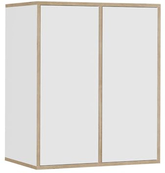 Vicco Wandschrank Tetrix, Weiß, 63 x 75 cm | mit 2 Türen, zur Wandmontage geeignet für Badezimmer und Küche