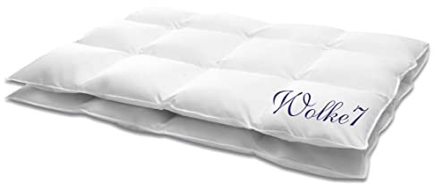 HANSKRUCHEN® Wolke 7 Bettdecke 135x220 cm - Medium - Made in Germany Kassettendecke aus 100% Baumwolle - Allergiker geeignet