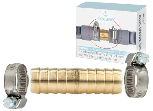 tecuro Kit de raccordement pour tuyaux d'écoulement Ø 19-21 mm de lave-linge et lave-vaisselle.