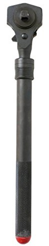 MacWork 1/2in.& 3/8in Dual Head Ratchet Handle -Telescopic Black Ratchet Spanner with Hammer Function