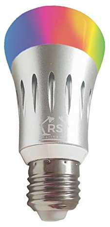 Lampadina Intelligente, Lampadina Smart, WiFi E27 RGB, RGB+W 7W, Echo Alexa, Google Home, Luce Regolabile, Compatibile iOS Android App Smart Life, 16 milioni di colori, RS Smart Home, LED