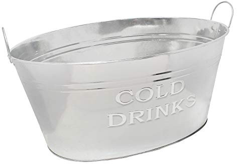 Drinks Cooler Ice Bucket Metal Wine Champagne Beer Bottle Party Tub Can Chiller