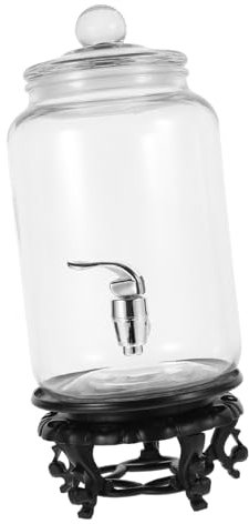 TOPBATHY Glas Weinflasche Mit Glasbasis Weinflaschen Für Getränke Getränkehalter Aus Glas Langlebig Und Wiederverwendbar Für Zuhause Und Bar