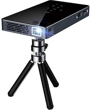CYLZRCl Mini Pantalla Proyector Portátil DLP, Proyector Bluetooth WiFi Android 9.0 4K, Cine Casa, Proyector Vídeo (Color : Awesome)