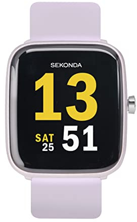 Sekonda Motion 36mm Smart Watch with Heart Rate and Sleep Monitor, Daily Activity, Sports, Music, Weather & Message Functions, with Rubber Strap.