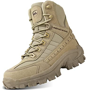 5.AA B21 Bottes de l'armée A Mishansha Bottines Lacets Homme Cuir Bottes Biker Jaune désert 40 EU