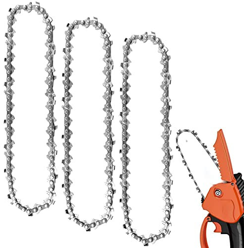 Juego de 3 cadenas de sierra para motosierra: 25 cm LP 40 eslabones de 1,1 mm de retroceso, compatible con Einhell-GE-LC 18/25 Li (3)