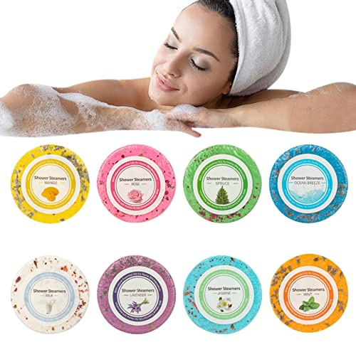 Lot de 8 bombes de bain bio avec huiles essentielles naturelles pour perdre du poids | Comprimés de douche amincissants, bombes de bain faites à la main, cadeaux de relaxation pour le spa