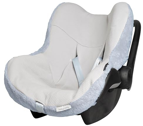 Baby's Only - Bezug Babyschale Cozy - Gruppe 0+ - Babyschalenbezug aus Teddystoff - Schonbezug für Autositz - für 3- und 5-Punkt-Gurte - Kindersitzbezug für Jungen und Mädchen - Misty Blue | Bezug für Babyschale - Geeignet für Maxi-Cosi - Atmungsaktiv - Für Kindersitze mit 3-Punkt-Gurt - Gruppe 0
