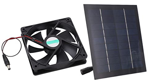 Ventilatore Ad Energia Solare, Tasso di Conversione del 20% Impermeabile IP65, Mini Ventilatore di Scarico, 20 W per Cucine, Serre, Cucce per Animali, Pollai, Case sull'Albero e