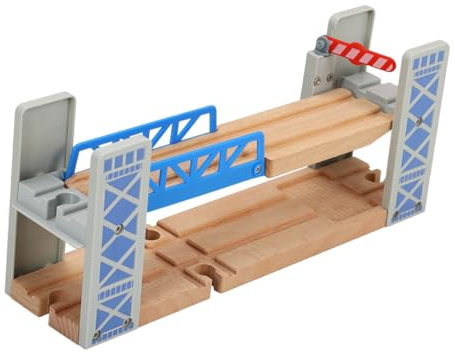 TOKIDNY Holzeisenbahnbrücke Mit Gleisen Eisenbahnschienenbrücken Überführungsmodellspielzeug DIY-gleisspielzeug Für Zug Holzeisenbahn