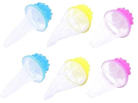 Angoily 6 Stück Kugelförmige Schmutzfasersammler Netzbeutel aus Pp Polyester für Waschmaschine Absorbieren Haare und Papierreste Praktischer Waschmaschinenfilter für Haushaltwäsche