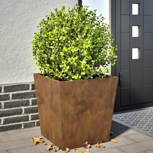 Gecheer Jardinière surélevée en acier résistant aux intempéries, grande capacité, sans trous de drainage, protège contre les nuisibles et les mauvaises herbes.