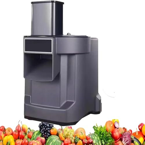 lealovengzh Coupe-LéGumes Commercial 3 en 1,Trancheuse-DéChiqueteuse éLectrique De LéGumes De 100 W, Machine De DéCoupe Automatique De Cubes De Coupe-Pommes De Terre, D'Oignons Et De Carottes Grey