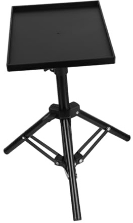DECORNIJIA Supporto per Proiettore Treppiede Regolabile Base Antiscivolo in Abs e Ferro, Design Telescopico 30-50cm, Stabile per Scrivania e Comodino