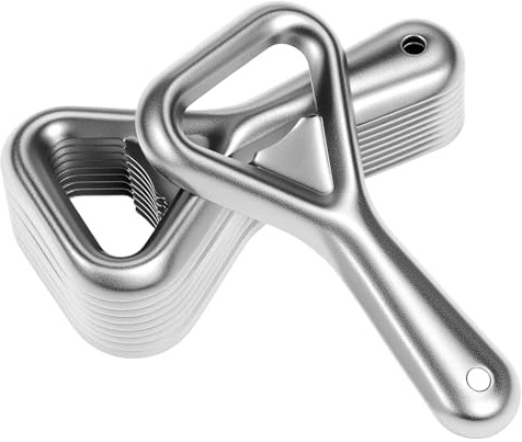 QWORK® 10 Stück Flaschenöffner/Kapselheber aus Stahl - Kronkorkenöffner, Silber