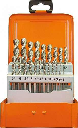 Projahn Spiralbohrer Kassette (21-tlg., extra kurze Automatenbohrer, leistungsstark, hohe Rundlaufgenauigkeit, je 1 Ø 2 – 10,2 mm um 0,5 steigend) 60844