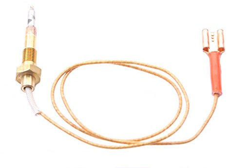 Thermoelement für Gasherd Bartscher für große Brenner mit Kabelverbindung Länge 450mm Anschluss F 7,7mm mit 1 Leiter M6x0,75