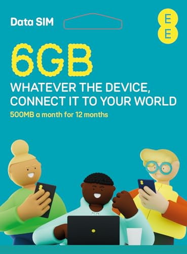 EE PAYG 4G Data Sim Preloaded with 6GB - 500MB a month for 12 months