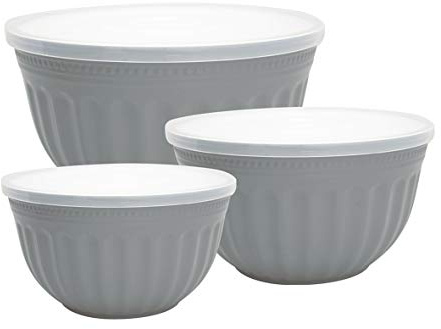 GreenGate - Schüssel mit Deckel - Alice - Kunststoff - grau - 3er Set