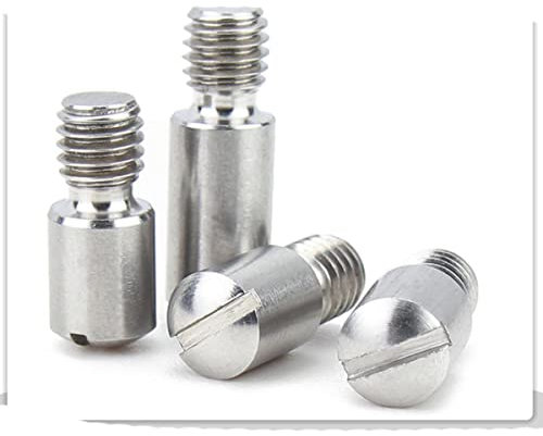 M2 M3 M4 M5 M6 M8 M10 Slotted Cylindrical Pin Dowel 304 Stainless Steel Shaft Bolt Step Screw External Thread Locating Pin-OD8x30(M6x8)2pcs