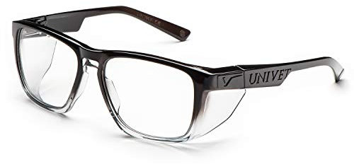 UNIVET | 573 Stone Blue Block, Arbeitsschutzbrille, Eleganter, beschädigter blauer Augenschutz (EN166, EN170), Stein/Dunkel