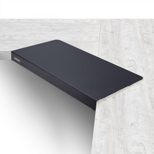 StarTech.com DSKCRNRSLV - Espansione per scrivania angolare a forma di L, per tavoli da 12,7 – 38,1 mm di spessore, prolunga scrivania, piastra di attacco/ripiano tastiera