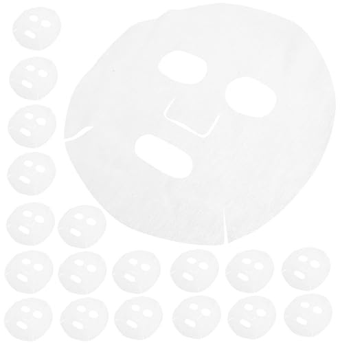 Healvian 100 piezas mascarilla facial mascarillas de tela hojas de papel de algodón desechables DIY cosméticos cuidado facial máscara de tela