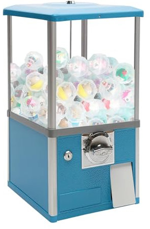 Distributore automatico a gettoni, distributore di capsule, distributore automatico di caramelle gommose per caramelle, distributore automatico di capsule per capsule rotonde per 4,5-5,5 cm,Blue