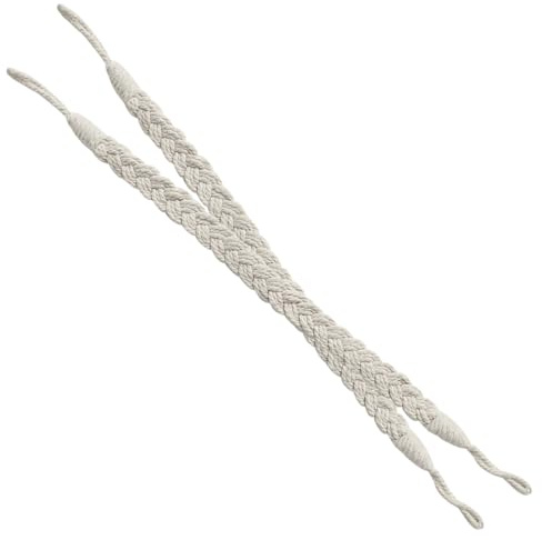 FOMIYES Sujetacortinas de Cuerda Trenzada 2 Piezas Beige para Ventanas y Salón Diseño Bohemio y Fácil Atado Práctico Hogar