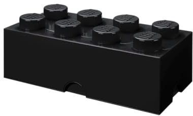 Lego Stapelbare Aufbewahrungsbox, 8, Plastik, Schwarz, 18 x 25 x cm, 1 Einheiten