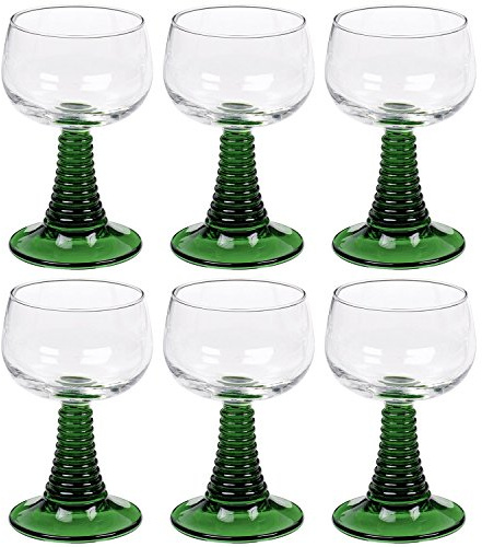 6 Römer Römergläser Grün Weingläser Wein Gläser Glas 27 cl 0,2 L Geeicht