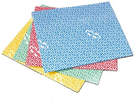 Vileda WIPRO – Paño multiusos profesional con propiedades antibacterianas, 36 x 42 cm, juego de 5 unidades, azul