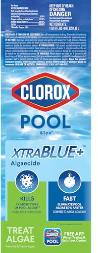 Clorox® Pool&Spa™ XTRABLUE® Plus Swimming Pool Algaecide, All-in-One Algae Killer, Non-Foaming, 40 Ounce (Pack of 1)