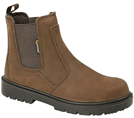 Grafters Sécurité Botte Dealer Sécurité Bout Coqué& Acier Semelle Milieu Bottines - Marron, 11 UK