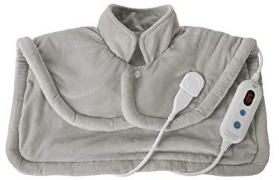 MACOM Termoforo Cervicale – Riscaldamento Ultrarapido con 6 Temperature, Tessuto Morbidissimo – Enjoy & Relax 935 Thermo Poncho Plus