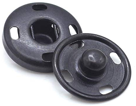 Druckknöpfe aus rostfreiem Metall, 30 Sets, 15 mm