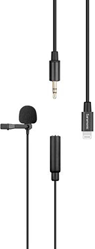 Saramonic LavMicro U1A Omnidirectional Lavalier Microphone with 2m (6.56') Cable & Detachable Lightning Connector for iOS Devices (iPhone & iPad)