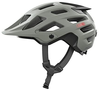 ABUS MTB-Helm Moventor 2.0 - komfortabler Fahrradhelm fürs Gelände - All-Mountain-Helm - für Damen und Herren - Grau, Größe M
