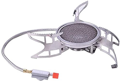 Pentole a gas da esterno Campeggio portatile da esterno Utensili da cucina for esterni Picnic Antivento Gas 3800W Griglie da campeggio (Colore: Argento, Dimensioni: 22.17,2 cm)