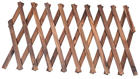 Cabilock Flexibler Gartenzaun Aus Massivem Holz Sichtschutz Für Garten Und Innenhof Erweiterbar Dekorativer Zaun Für Landschaftsgestaltung Witterungsbeständig