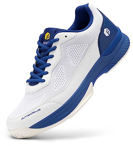 FitVille Extra Weit Tennisschuhe Herren rutschfest Hallenschuhe Atmungsaktiv Badminton Schuhe Bequemen Fitnessschuhe