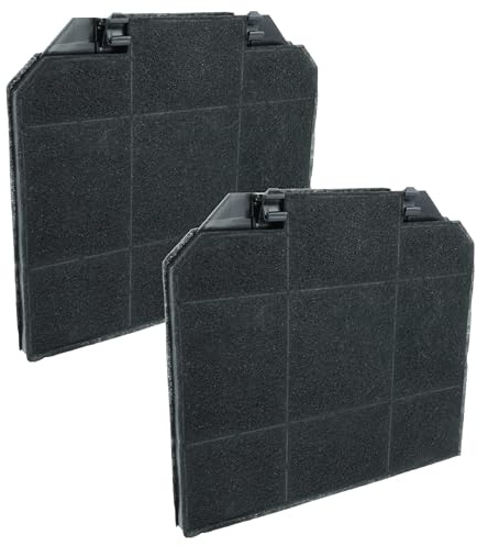 vhbw 2x Activated Carbon Filter compatible with AEG X66453MD10, X69453MD0, X69454MD10, X66453MD10H, X67453MD0 Extractor Hood - 26.5 x 23.7 x 1.6 cm