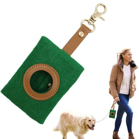 Filz-Hundebeutelhalter, Hundekotbeutelspender - Kotbeutelspender, Hundebeutel, Haustierkothalter - Hundekotbeutelhalter, Filzbeutel, Kotbeutelträger, Müllbeutelhalter für Haustierbesitzer